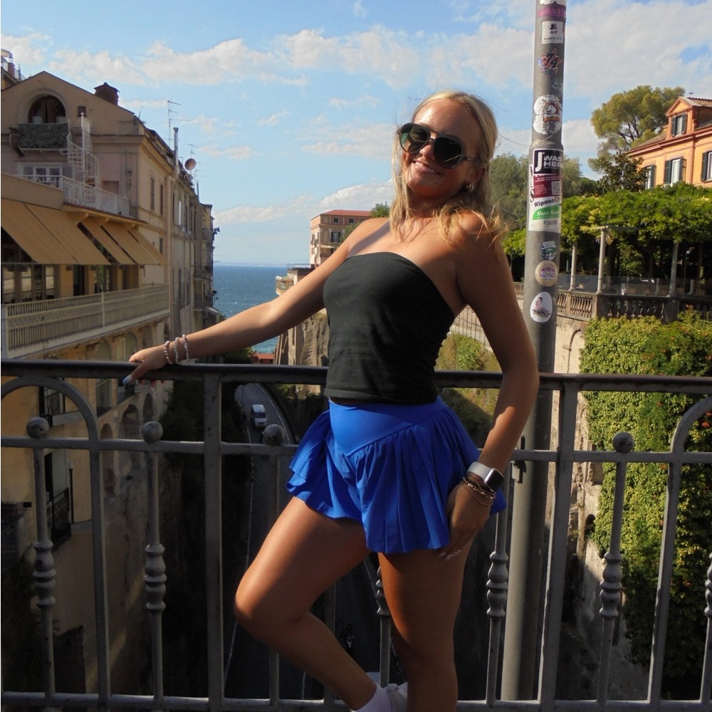 blue aerie athletic shorts